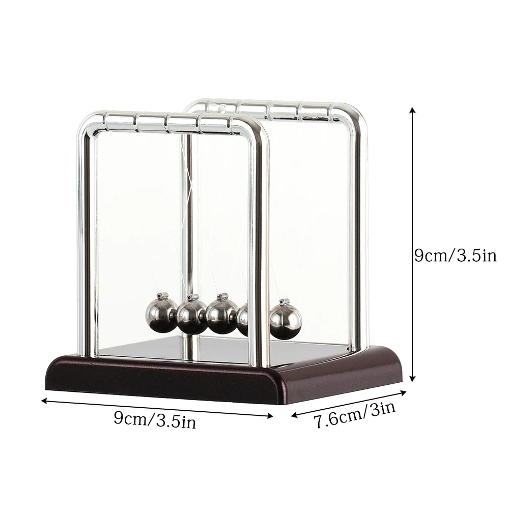 Physics Science Pendulum Accessory Desk Antistress Game Newtons Cradle Steel Balance Ball Table Decor Metal | Дом и сад