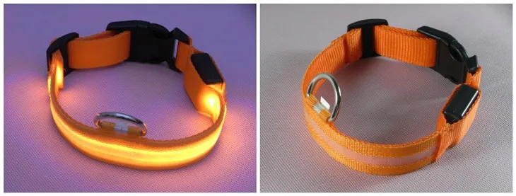 USB высокое качество зарядки Pet светящийся ошейник среднего размера для собак
