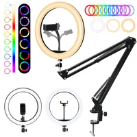 ring light professional 10677 8 inch ring selfie round led light stand lamp for phone makeup live youtube lamp for studio