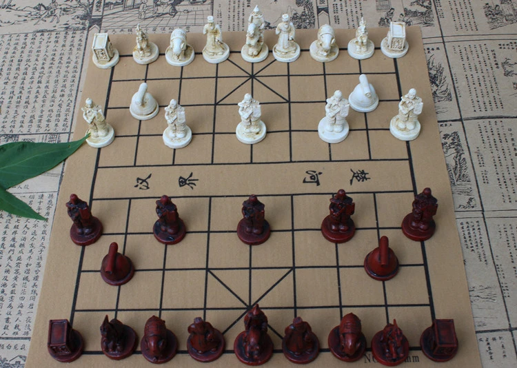 Шахматная доска игры новое качество Традиционный китайский Набор для игры в шахматы смолы шахматные части мягкая шахматная доска архаизмы ретро