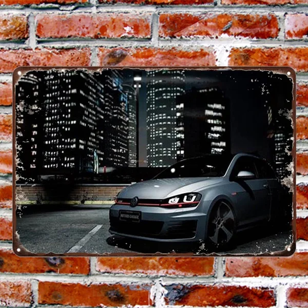 

Sport Car Metal Tin Sign Wall Stickers Home Decor Garage Iron Painting