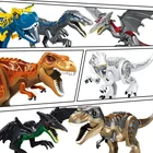 С динозавром Мир Юрского периода Фигурки игрушки с совместимыми аксессуарами части динозавры, строительные блоки, игрушки для детей, 