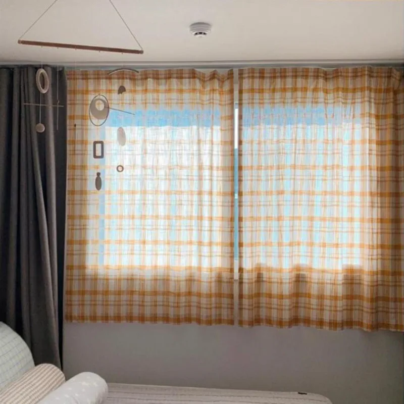 

1.5/2M INS Versatile Yellow Large Lattice Home Decor Hanging Cloth, Bedroom Curtain,Holiday Hottle,Background Cloth,Tablecloth