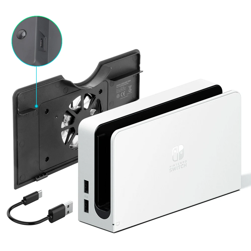 cooling fan cooler stand for nintendo switch oled nitendo swich game console support holder accessories base nintend consola fan free global shipping