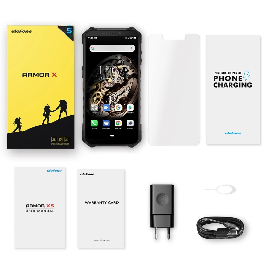 Смартфон Ulefone Armor X5 защищенный 3 + 32 ГБ 5000 мА ч экран 5 дюйма Android 9 0 Восьмиядерный