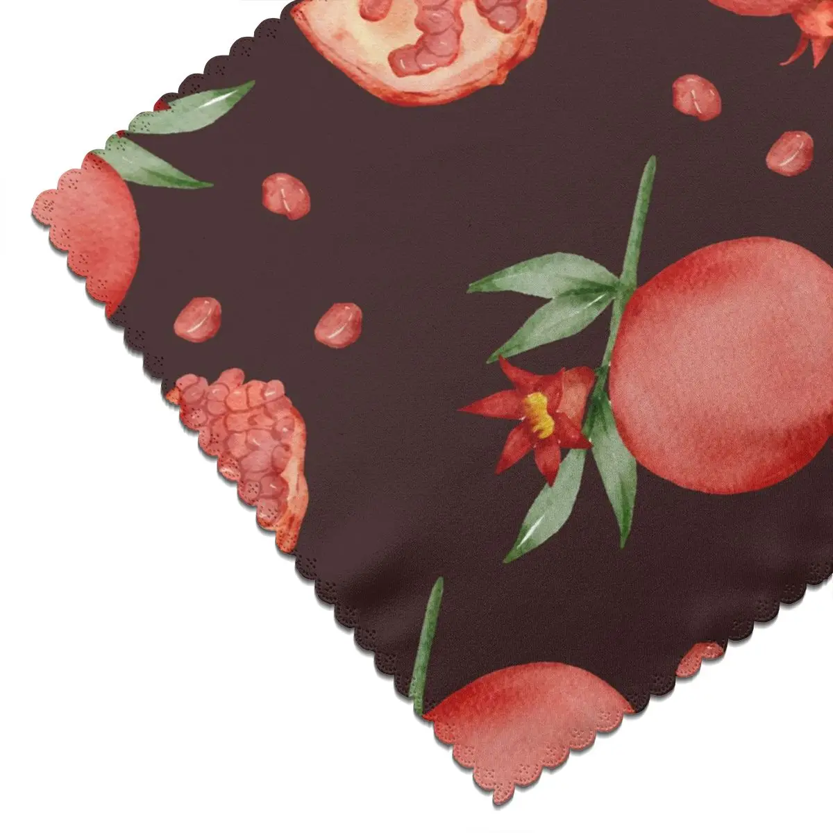 

Placemat for dining table Pomegranate Green Leaf Heat-resistant Kitchen Dining 6 PCS Accessories