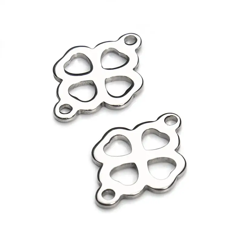 F3498 13x19mm LOULEUR 20 шт./лот серебряный цвет нержавеющая сталь круглый сердце квадратные подвески-соединители пустые штамповочные бирки для ожерелья Браслет - Окраска металла: F3498 13x19mm