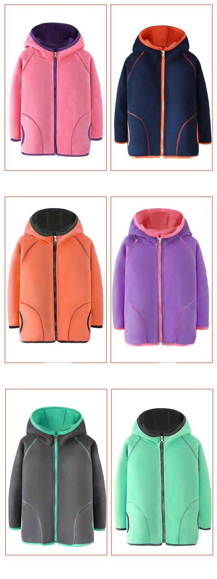 Boys Polar Fleece Jacket Kids Hooded Long Sleeve Autumn Girl Child Coat Embroidery Warm Children Outerwear Clothes