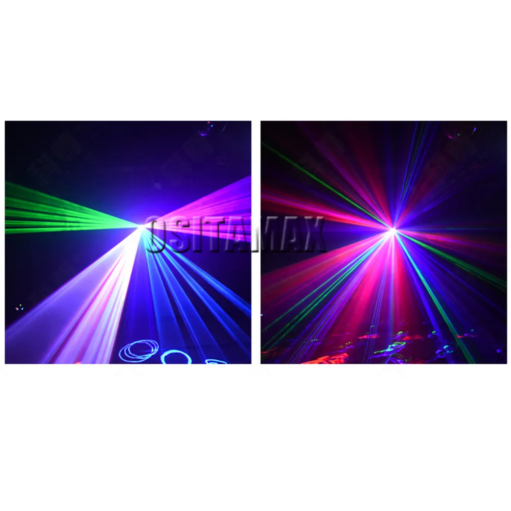 Вечерние DJ Лазерный светильник RGB 1000 мВт лазерный проектор анимация DMX512 контроль