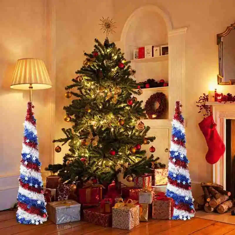 

Independence Day Flag Stars Tree Shopping Mall Living Hotel Room Best Decoration Z2D4