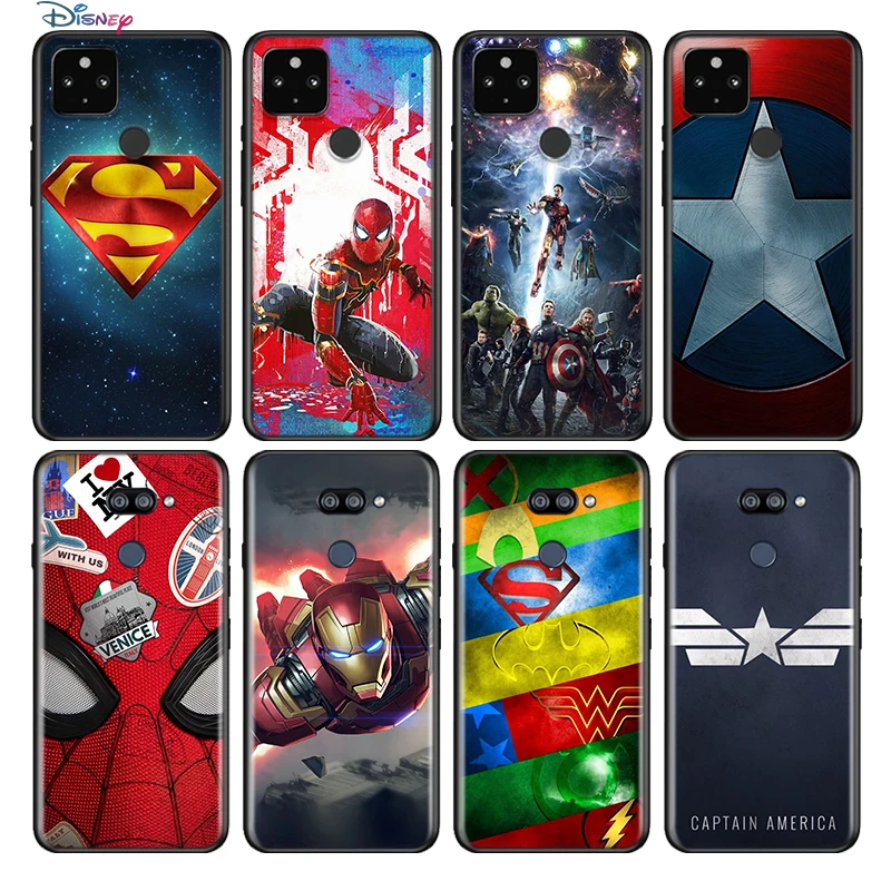 Флеш-накопителей “Мстители Marvel Superhero для Google Pixel 5 4 4A XL в виде ракушки LG Q60 V60 V50 V50S V40