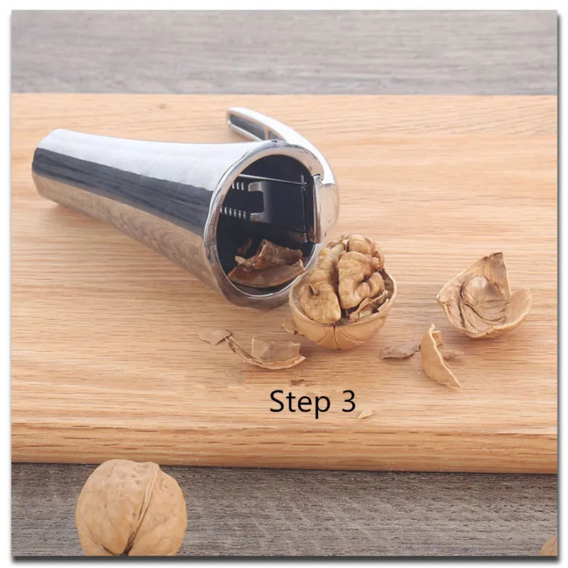 

Zinc Alloy Pecan Nut Cracker Walnut Nutcracker Pine Sheller Funnel Frosted Grips Pliers Clamp Kitchen Tool