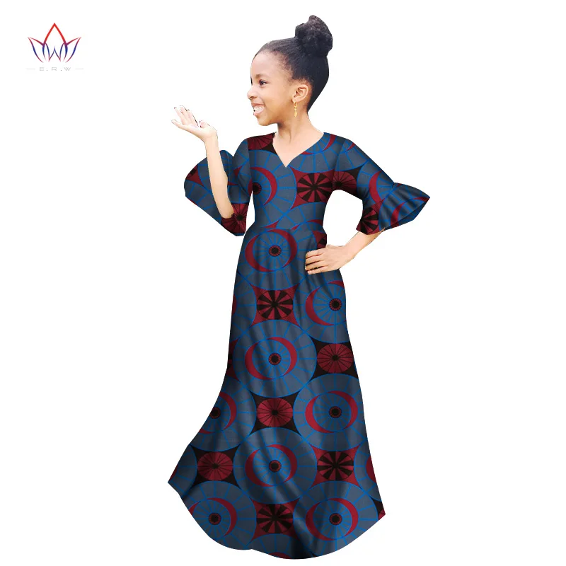 2020 африканская Женская одежда детские традиционные хлопковые платья Дашики с