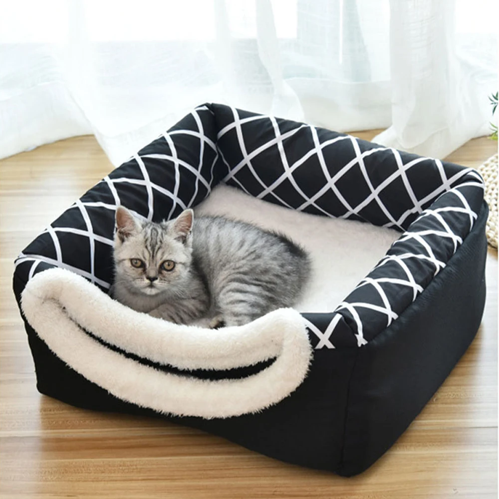 

Winter Warm Pets Beds Mat Sleeping House Cat Accessories Mascotas Soft Nest Cat Kennel Bed Pet Bed For Cats Dogs Cama Gato