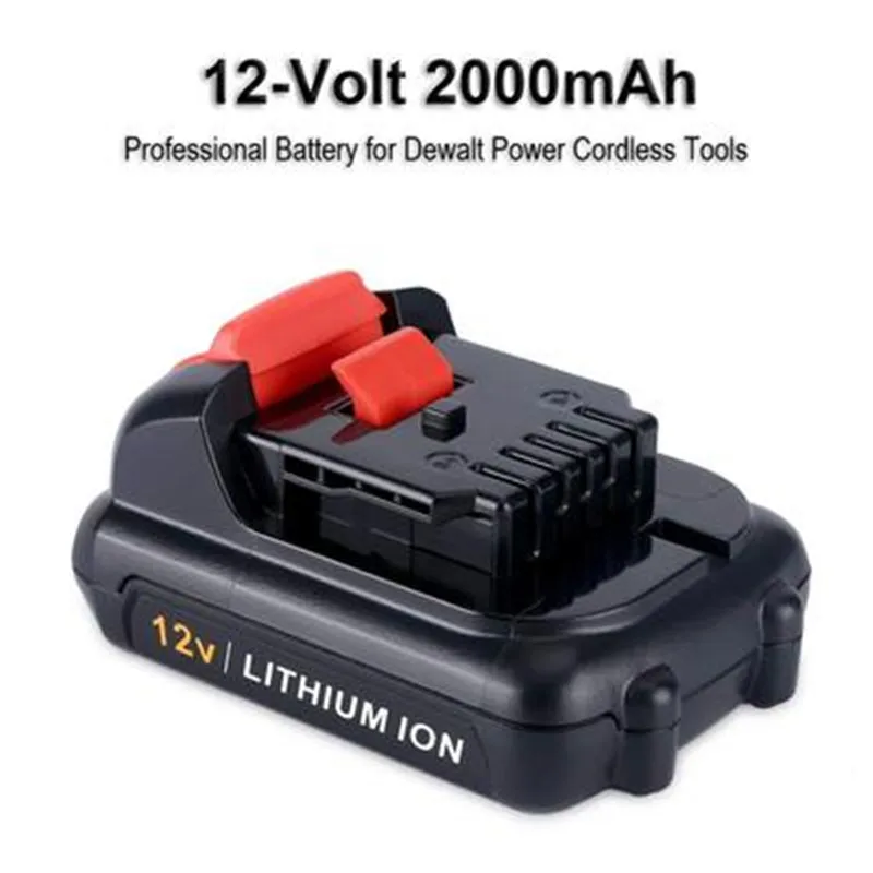 12V 2000mAh литий ионный аккумулятор для Dewalt DCB120 DCB100 DCT410S1 DCT414S1 DCL510 DCF610 DCF610S2 DCD710 DCF813S2