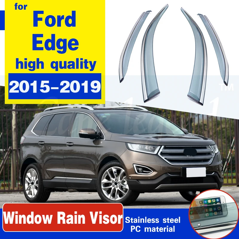 

For Ford Edge 2015-2019 Car Window Visor Wind Deflector Rain Sun Visor Shield Cover Awnings Shelter Cover Automobile Accessories