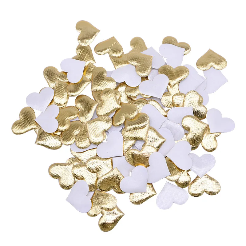 

100pc/35mm Sponge Satin Fabric Heart Shaped Petals Wedding Celebration Confetti Heart Shaped Petals Romantic Wedding Decoration