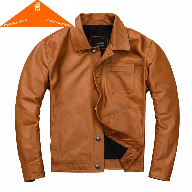 Настоящая уличная одежда мотоциклетная куртка Мужская мода 2020 дубленка