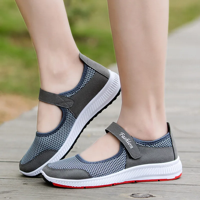 

Женские сетчатые туфли, мягкие дышащие кроссовки на плоской подошве, повседневная обувь, весна-лето 2022