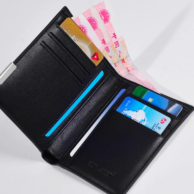 Мужской кожаный кошелек короткий золотой тонкий милый роскошный передний карман