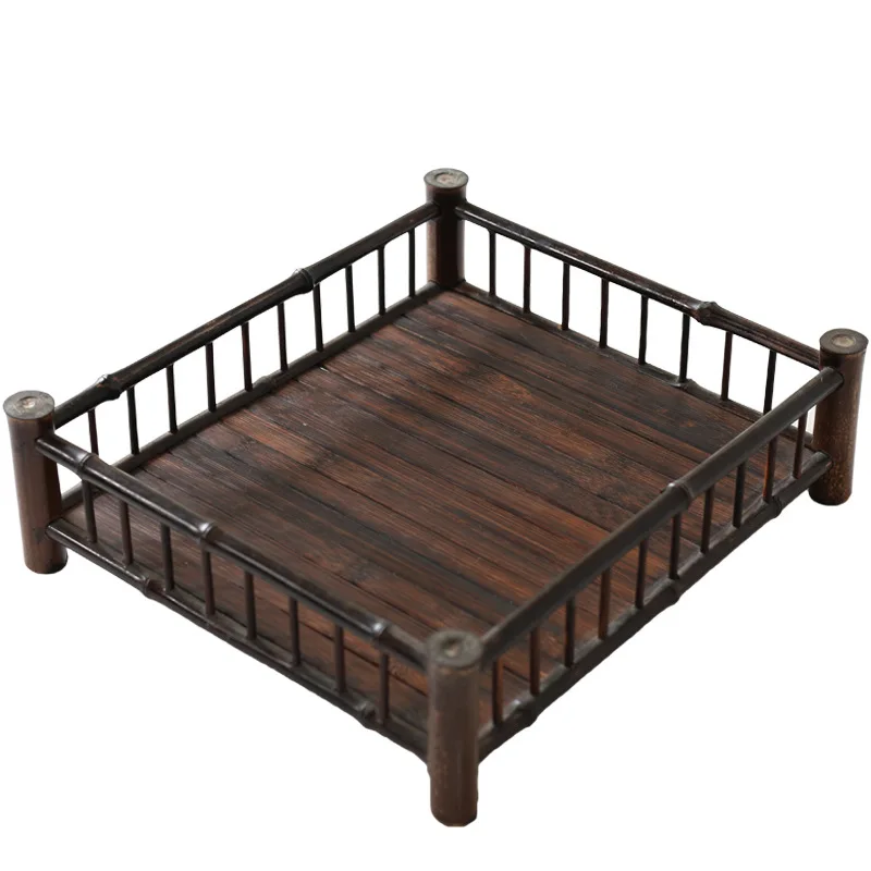 

Purple Bamboo Fence Tea Trays Semi Manual Tea Board Chinese Kung Fu Tea Accessories Tea Ceremony Decorations WF