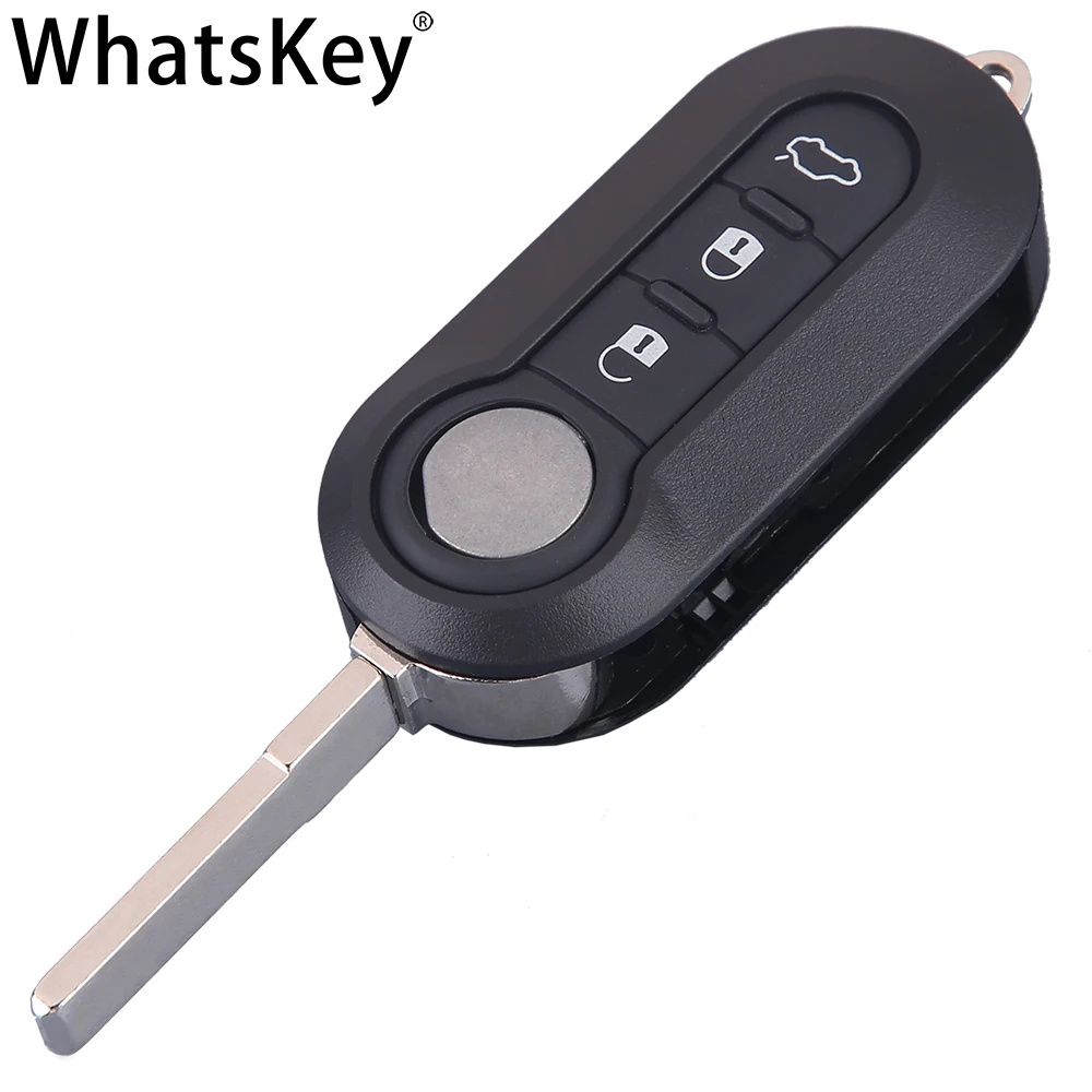 Запасной чехол для автомобильного ключа с тремя кнопками WhatsKey Fiat 500 Punto Ducato Bravo Panda