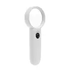 Ручная стеклянная лупа диаметром 50 мм, с 5-кратным увеличением, белая светодиодсветодиодный Лупа