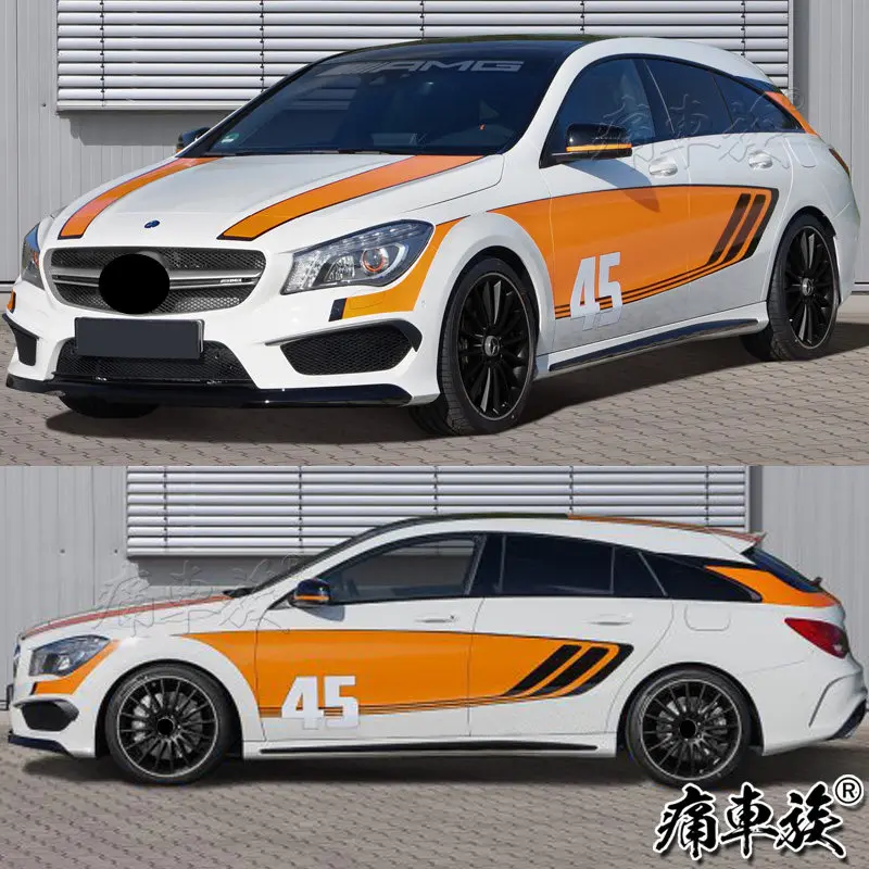 Автомобильные наклейки для модификации кузова CLA45 CLA racing декоративная пленка