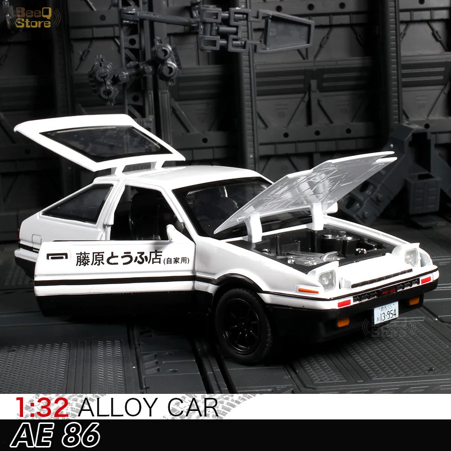 

High Simulation 1:28 AE86 Alloy Car Model Diecast Toy Vehicles with Pull Back Sound Light for Boy Toys Free Shipping Toyot A