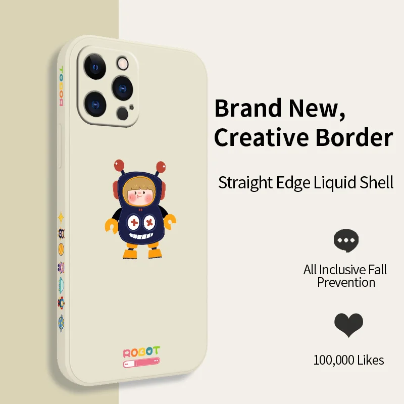 

Soft Cartoon Pattern Liquid Silicone Phone Case for IPhone 12 Pro Max 11 Case X XS XR XSMAX SE2020 8 8Plus 7 7Plus 6 6S Plus