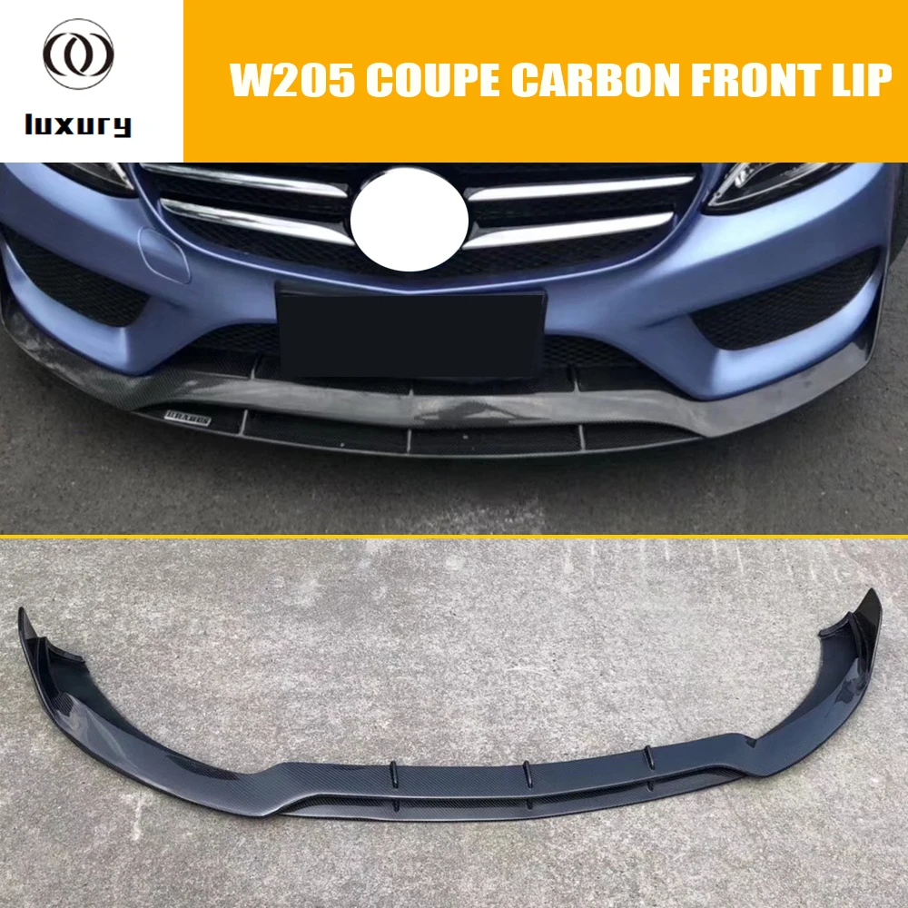 Передний бампер из углеродного волокна в стиле для Benz W205 C205 S205 C180 C200 C300 C450 C43 с Amg