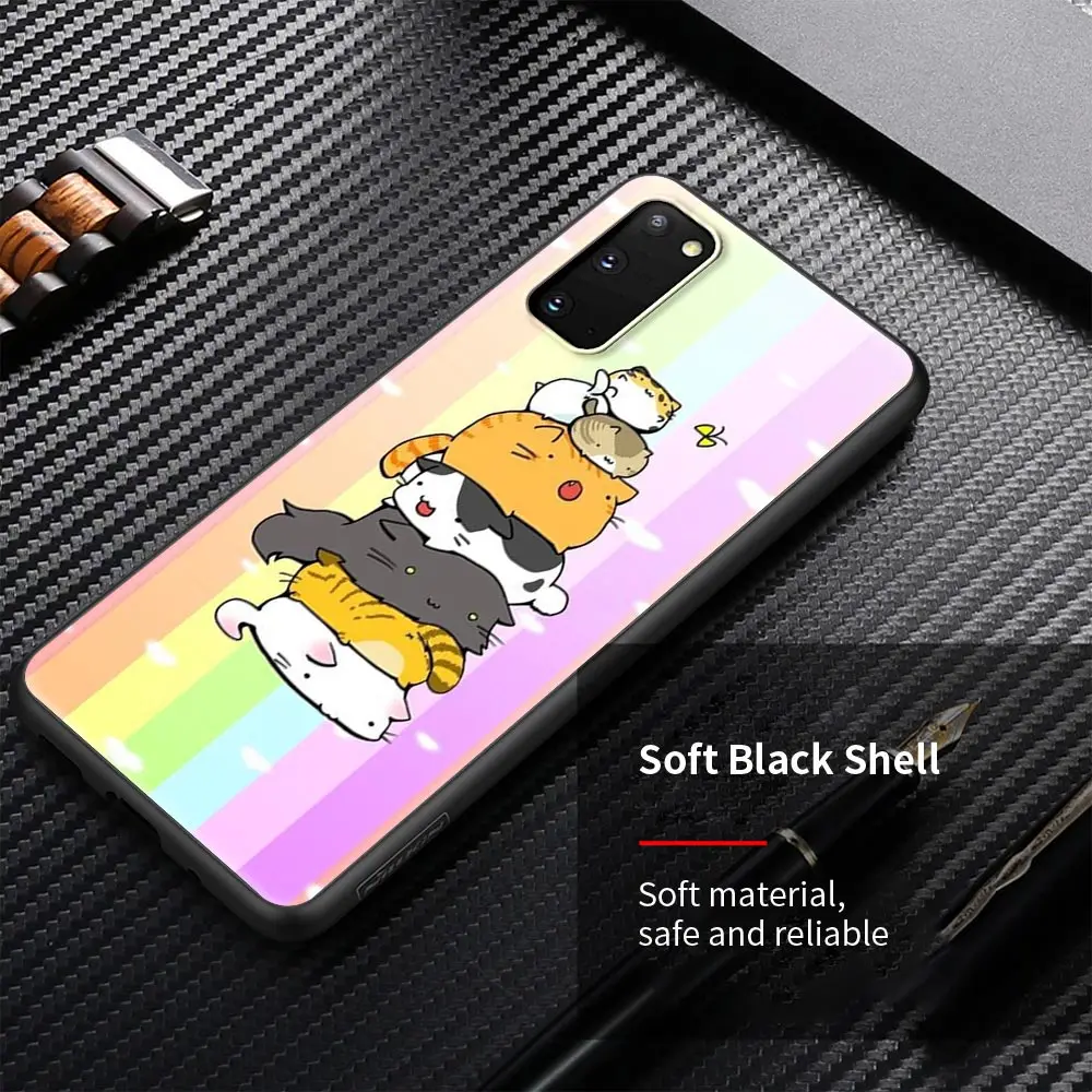 

Cat Cute Cartoon Silicone Soft Case for Samsung Galaxy S21 S20 FE S20 Utra Plus Luxury Cover S10 S10E S9 S8 Plus Coque