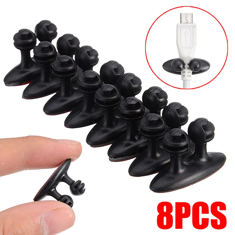 8 шт. клейкий зажим для автомобильного провода крепление зарядного устройства