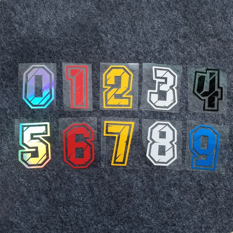 Арабскими цифрами декоративные Пастер гоночного автомобиля мотоцикла стикеры