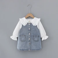 1 2 3 4 5 t spring newborn baby girl clothes outfits sets girl kids t shirt denim skirt suit for infant baby girl clothing set