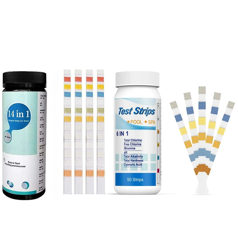 

2 Bottle Pool and Spa Test Strips,Water Quality Testing Strips,Chemistry Test Strips, A & B