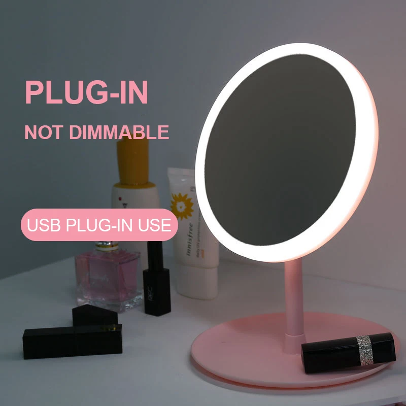 

Led Light Makeup Mirror Storage LED Face Mirror Adjustable Touch Dimmer USB Led Vanity Mirror Table Desk Cosmetic Stage Mirrors