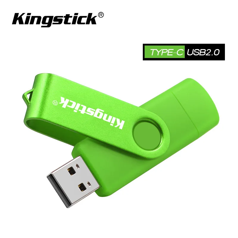 Высокоскоростные флеш-накопители USB 2,0 типа c, флешка, usb ключ, 64 ГБ, 32 ГБ, 16 ГБ, 128 ГБ, ручка-драйвер, персонализированный ключ USB 2,0, флеш-память - Цвет: green