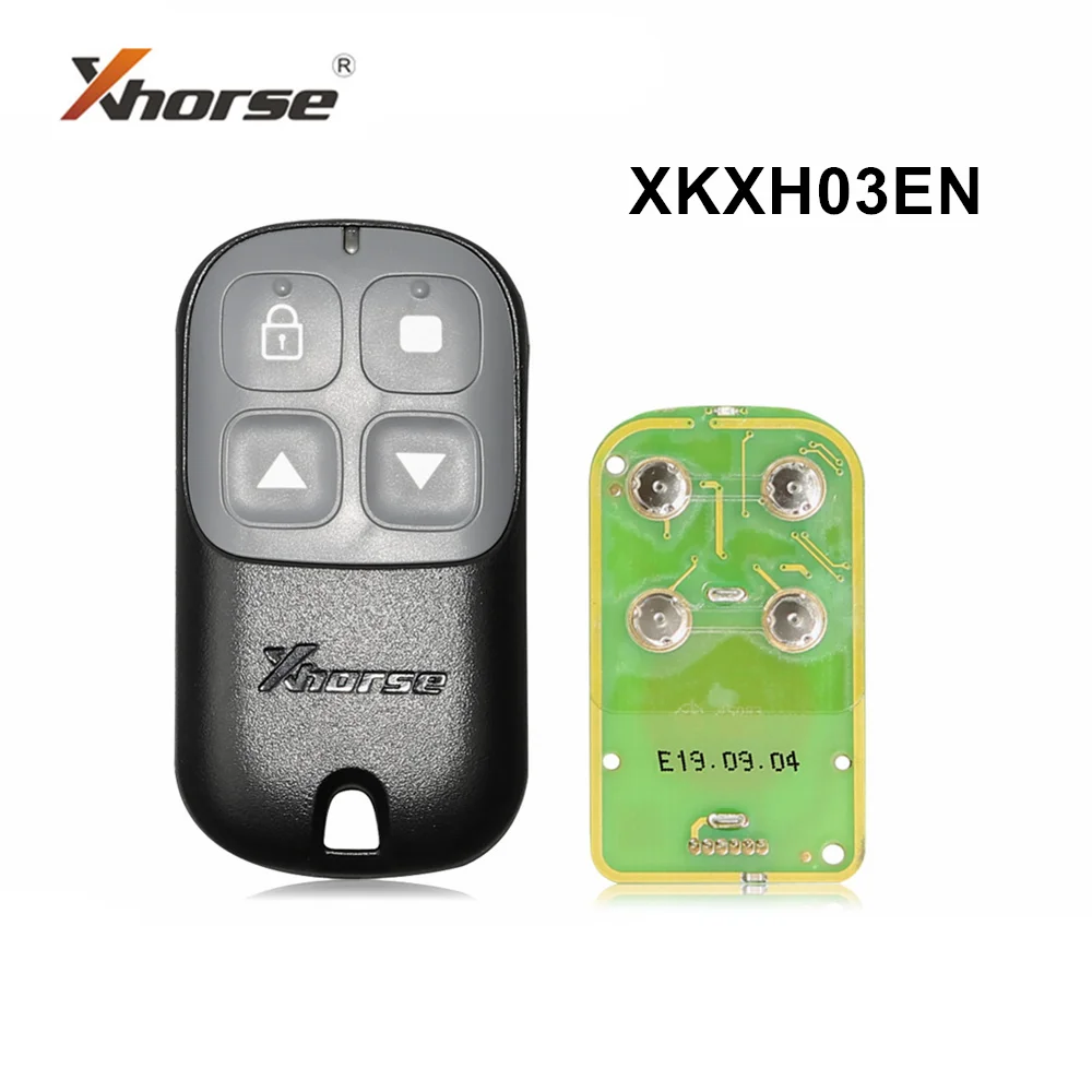 

5pcs/lot Xhorse 4 Buttons Black English Version XKXH03EN Wire Remote Key Garage Door