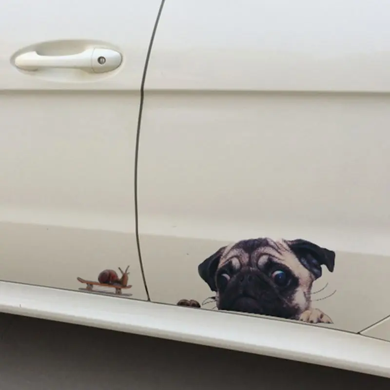 3D собака наклейки для автомобиля из ПВХ ноутбука Наклейка на Холодильник