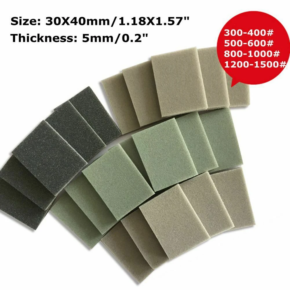 

10/20Pcs Waterproof Sponge Sandpapers Wet Dry Polishing Grinding Fiberglass Molding Abrasive Tools Sanding Papers Sponge