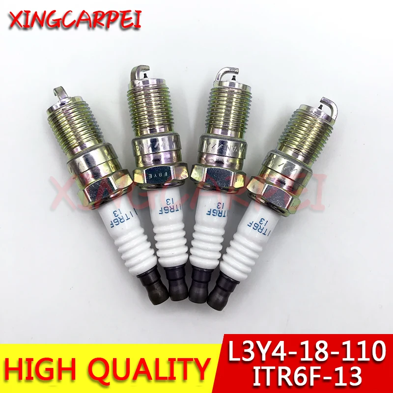 4 шт. L3Y4 18 110 ITR6F 13 иридиевая Свеча зажигания для Mazda 3 Ford Escape Jaguar X типа L3Y418110 ITR6F13 авто