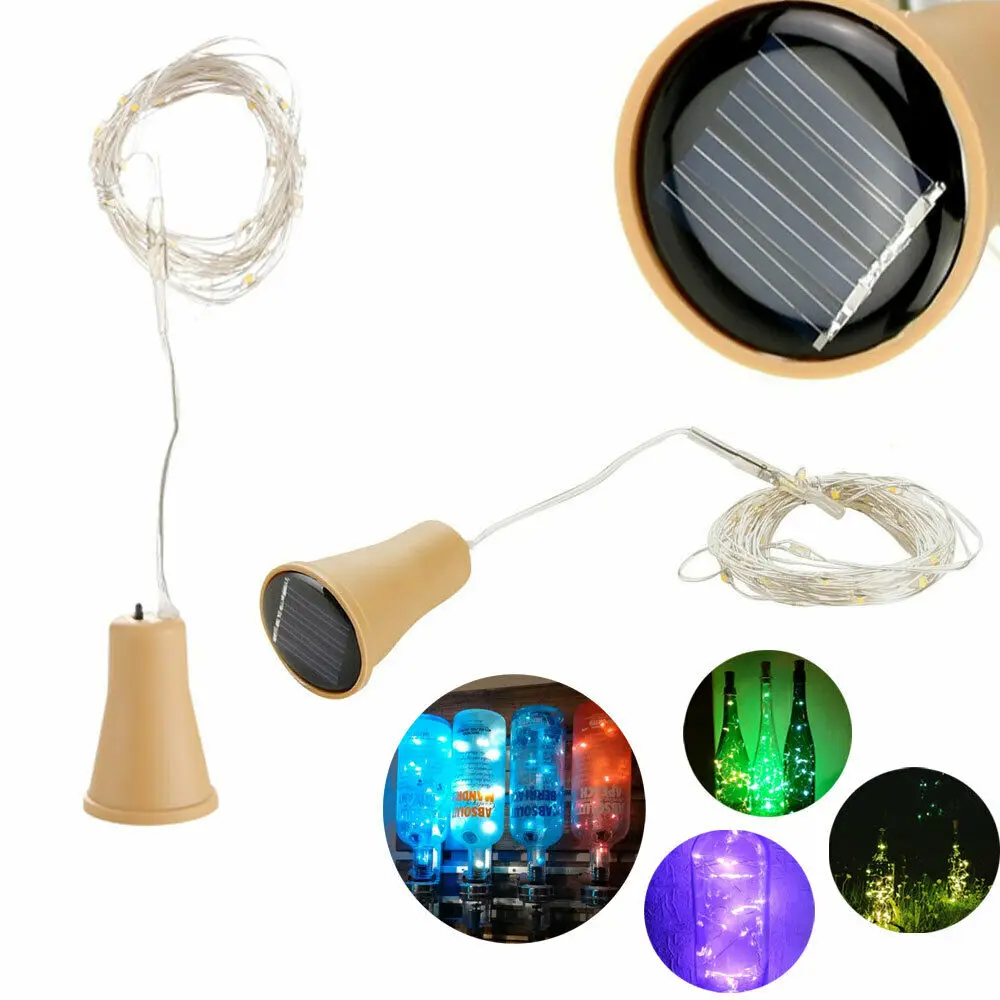 

10LED Wine Bottle Stopper Copper Wire LED Light String For Christmas Party Wedding 1M/1.5M/2M Decoration Outdoor Garland