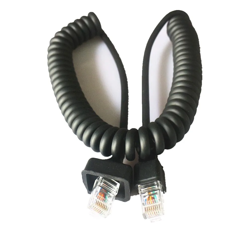 2 шт. Замена микрофона Спиральный шнур кабель для Kenwood TM-281A TM-481A TM-271A TM-471A/763G TK-763/730