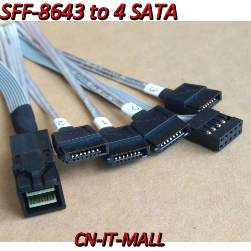 

New HD mSAS SFF-8643 to 4 SATA 2279800-R for 7/7Q R0052