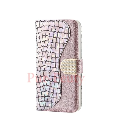 Silver Чехол для samsung Galaxy S10 S9 S8 Plus 5G S7 edge S6 S10e S10+ S9+ кожаный кошелек с магнитным держателем для карт милый флип-чехол для телефона - Цвет: Silver