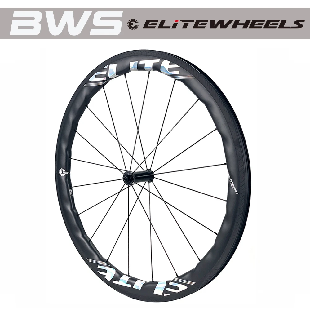 ELITEWHEELS BWS карбоновый шоссейный комплект Колес 50 мм Глубина 27 ширина велосипедные