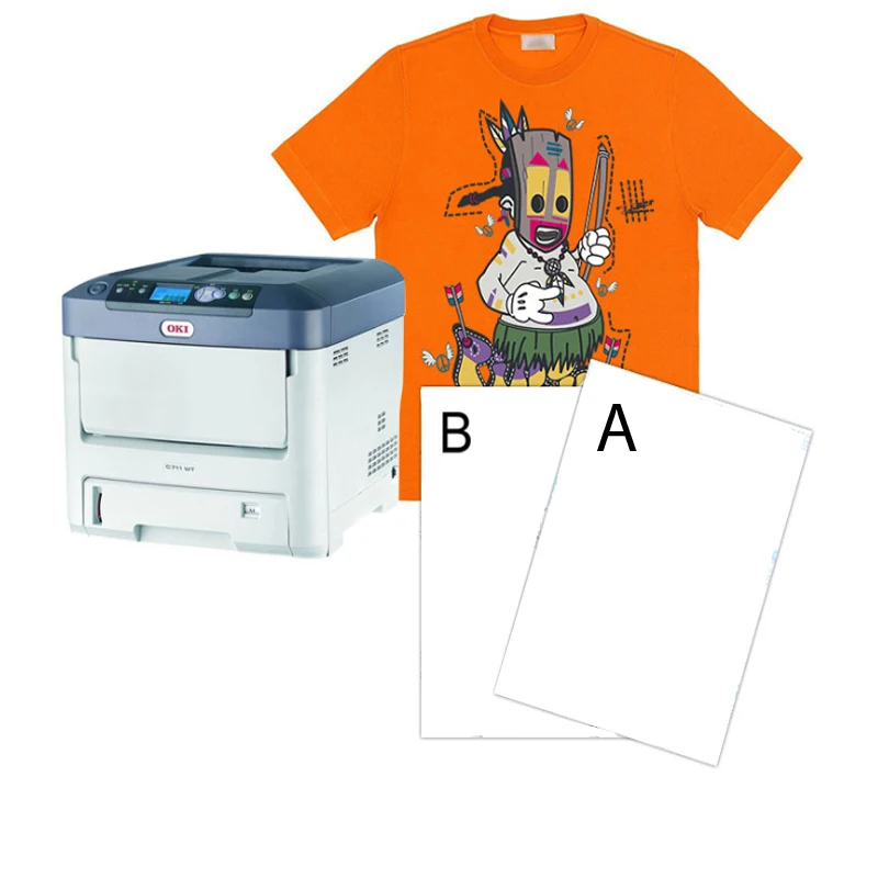 Темный лазер А4 самонарезающаяся теплопередающая бумага для футболок A +