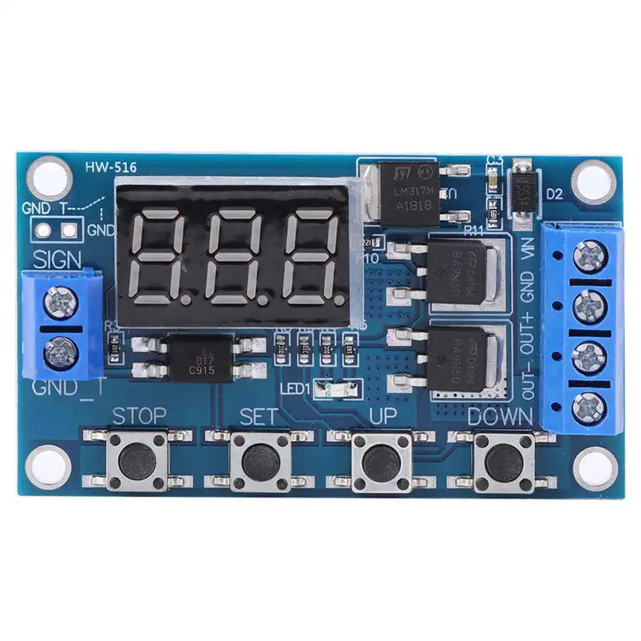 Печатная плата с таймером для задержки управления фотографией лампой 12 24