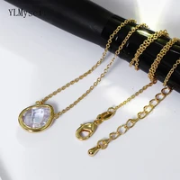 elegant teardrop crystal choker pendant for ol lady small gold color necklace jewelry suspension pendants for young girls